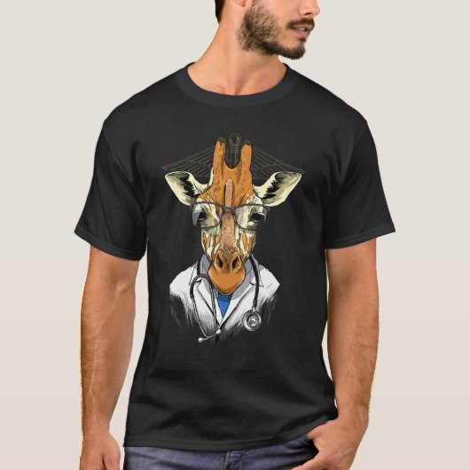 Dokter Giraffe Chirurg Arts Dr MD Wild Afrika T-shirt (Voorkant)