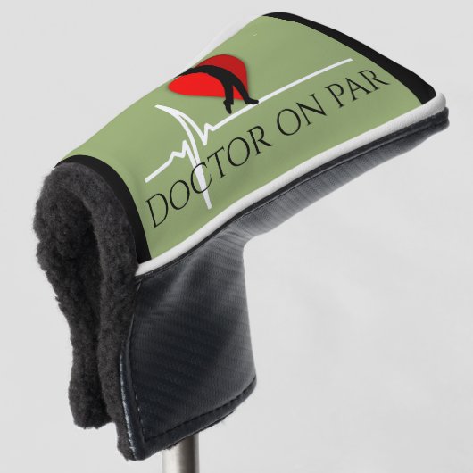 Dokter golfen eig lijn hart golfheadcover (3/4 voorkant)