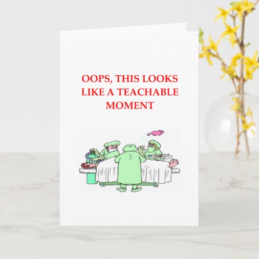 dokter grapje kaart (Gele Bloem)