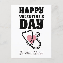 dokter, Happy valentines day personalize name Briefkaart