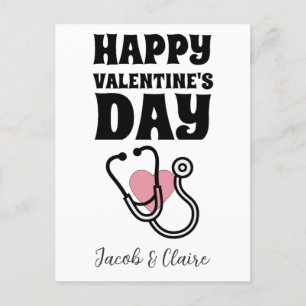 dokter, Happy valentines day personalize name Briefkaart