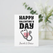 dokter, Happy valentines day personalize name Briefkaart (Staand voorkant)