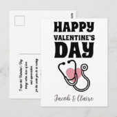 dokter, Happy valentines day personalize name Briefkaart (Voorkant / Achterkant)