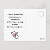 dokter, Happy valentines day personalize name Briefkaart (Achterkant)