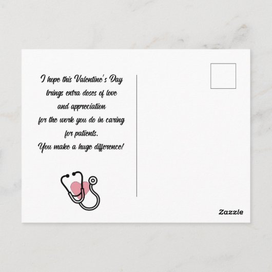 dokter, Happy valentines day personalize name Briefkaart (Achterkant)