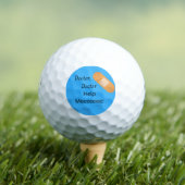 Dokter Help Meeee! Blauwe achtergrond Bandaid Golfballen (Insitu Shirt)