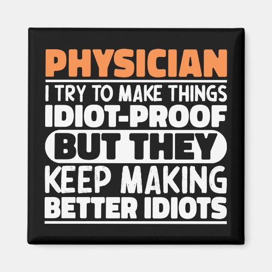 Dokter Ik probeer dingen grappig te maken Magneet (Voorkant)