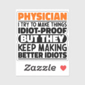 Dokter Ik probeer dingen grappig te maken Sticker (Vel)