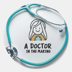 Dokter in de dop ronde sticker