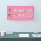 Dokter in de psychologie spandoek (Beurs)