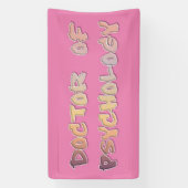 Dokter in de psychologie spandoek (Verticaal)