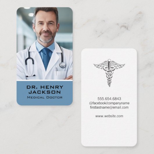 Dokter in het ziekenhuis | Gezondheid Visitekaartje (Voorkant / Achterkant)