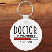 Dokter in Opleiding Even Geduld Grappig Med School Sleutelhanger (Voorkant)