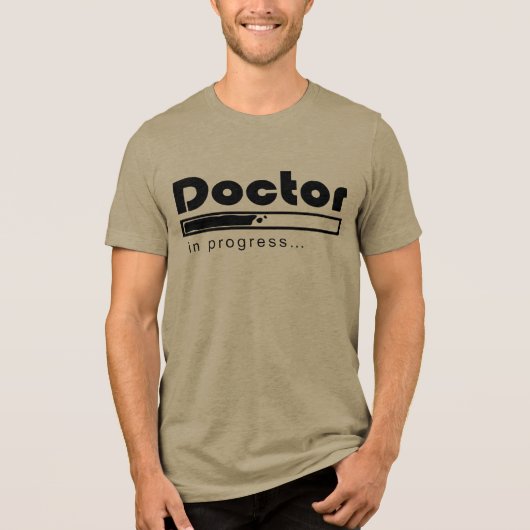 Dokter in Opleiding Laadbalk Grappig Geneeskundest Tri-Blend Shirt (Voorkant)