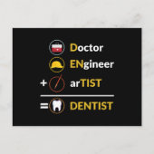 Dokter + ingenieur + kunstenaar = tandarts briefkaart (Voorkant)