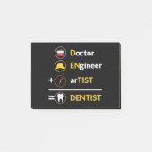 Dokter + ingenieur + kunstenaar = tandarts post-it® notes (Voorkant)