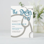 Dokter is aanwezig aankondiging (Staand voorkant)