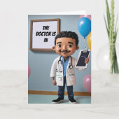 Dokter is in Grappige Dokter Verjaardag Kaart (Voorkant)