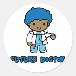 Dokter (jongen) ronde sticker
