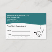 Dokter Kantoor Patiëntenkaart Afsprakenkaartje (Voorkant)