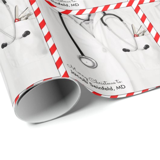 Dokter Kerstmis Cadeaupapier (Rol Hoek)