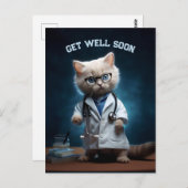 Dokter Kitten wordt snel beter Briefkaart (Voorkant / Achterkant)