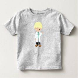 Dokter, Labjas, Medicijn, Schattige Jongen, Blond  Kinder Shirts