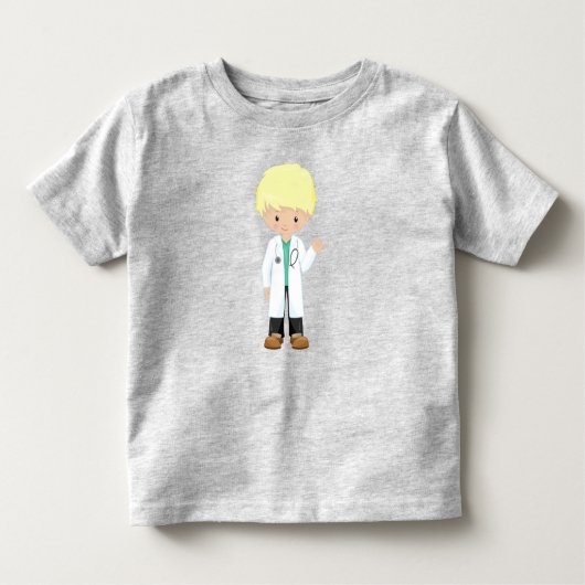 Dokter, Labjas, Medicijn, Schattige Jongen, Blond  Kinder Shirts (Voorkant)