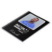 Dokter Ladingsbar Zwart Wit Aangepaste Fotonaam Notitieboek (Linkerzijde)