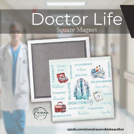 Dokter Leven Vierkante Magneet