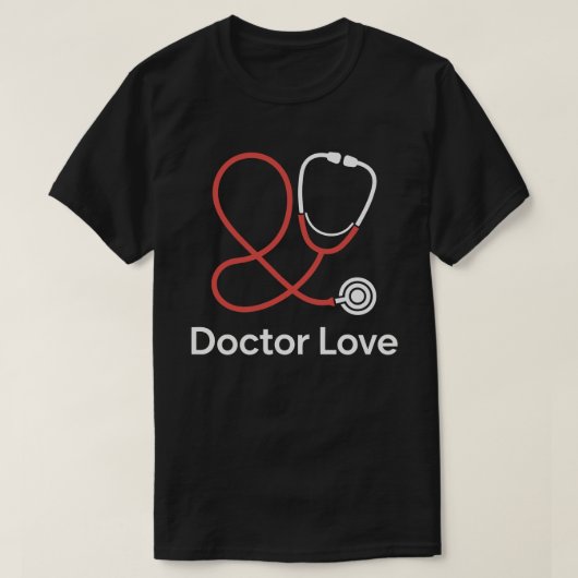 Dokter Liefde Stethoscoop T-Shirt (Design voorkant)