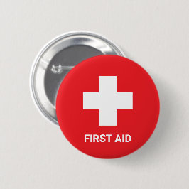 Dokter MEDIC & EHBO, Kruis, Ambulance,  Ronde Button 5,7 Cm