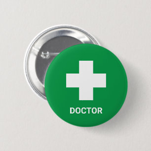 Dokter MEDIC & EHBO, Kruis, Ambulance,  Ronde Button 5,7 Cm