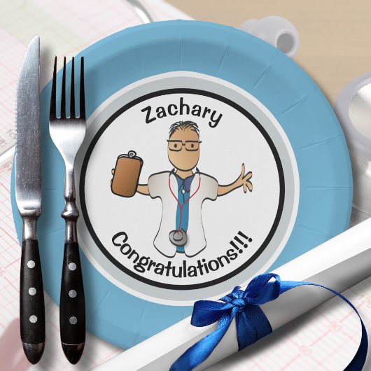 Dokter Medisch Mannelijk Artsen voor Hem Afstudere Papieren Bordje