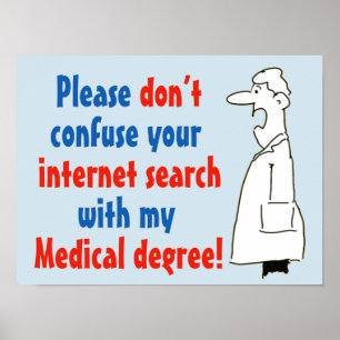 Dokter Medische Graad Niet Internet Zoekopdracht Poster
