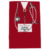 Dokter Medische School Congrats Midden Geschenkent Medium Cadeauzakje (Voorkant)
