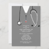 Dokter Medische School Graduation Party Uitnodigin Kaart (Voorkant)
