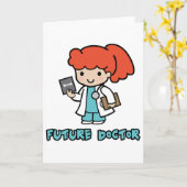Dokter (meisje) kaart (Gele Bloem)