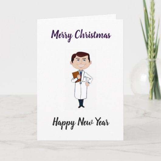 ***DOKTER*** MET KERST *MOOIE WOORDEN* FEESTDAGEN KAART (Voorkant)