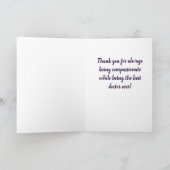 ***DOKTER*** MET KERST *MOOIE WOORDEN* FEESTDAGEN KAART (Binnen)