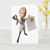 Dokter met papieren Wenskaarten Kaart (Gele Bloem)