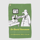 Dokter met stethoscoop en groene achtergrond golfhanddoek (Voorkant)