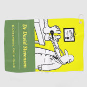 Dokter met stethoscoop - Grappige medische Cartoon Golfhanddoek (Horizontaal)