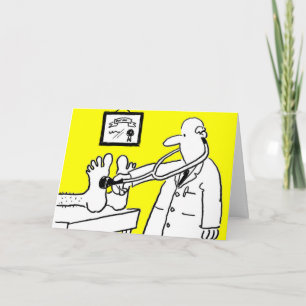 Dokter met stethoscoop. Kaart voor een dokter.