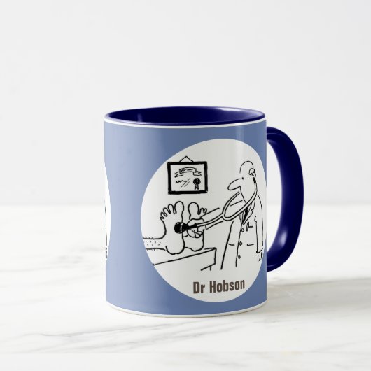 Dokter met Stethoscoop test voeten. Doctor Mok (Voorkant rechts)