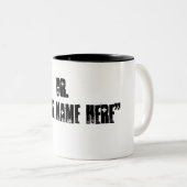 Dokter Mok, Dr. aangepaste naam mok, cadeau voor d Tweekleurige Koffiemok (Voorkant rechts)