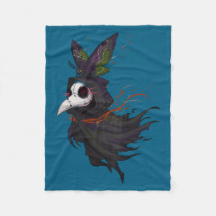 Dokter Occult Gezicht Pest Gothic Cottagecore Mot Fleece Deken