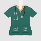 Dokter of Verpleegkundige Green Scrubs Beroep Ornament (voorkant)