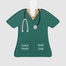 Dokter of Verpleegkundige Green Scrubs Beroep Ornament