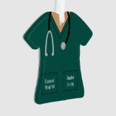 Dokter of Verpleegkundige Green Scrubs Beroep Ornament (voorkant)